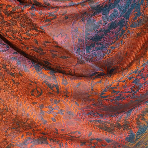 Elegancki szal jedwabny 70x200cm miedziany do sukienki wieczorowej z naturalnego jedwabiu.