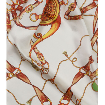 Elegancka bezowa mała apaszka gawroszka 65x65 włoska.