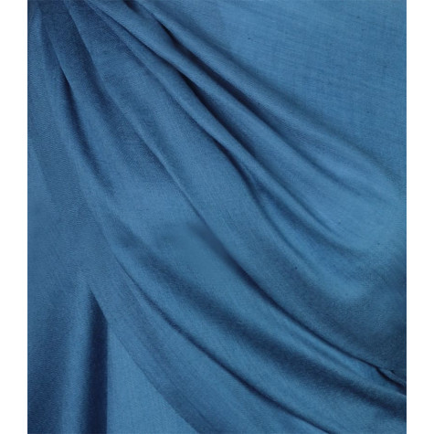 Elegancki  szal z wełny merynosa denim blue do eleganckiego płaszcza jesiennego