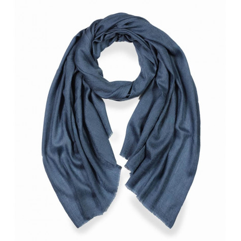 Elegancki szal z wełny naturalnej merino grafitowy zakardowy  70x200