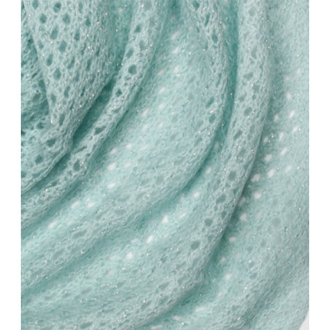 Elegancka chusta z kaszmiru ozdobna damska miętowa 80x80x140cm do zimowego płaszcza